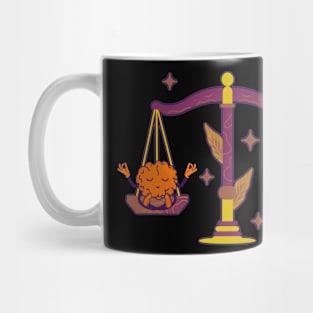 Libra heart brain purple yellow sweet horoscope star Mug